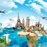 Travel The World Monument Concept Travel The World Monument Concept